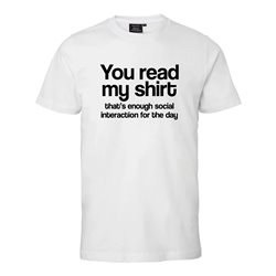 Introvert Chill Mode T-shirt - Large You Read My Shirt T-shirt - Large
