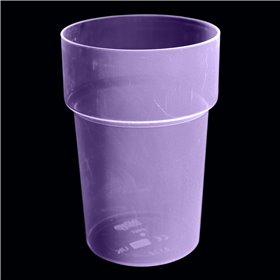 UV-reaktiva Ölglas i Hårdplast, 4-pack Lila UV Neon Ölglas - 4-pack Lila