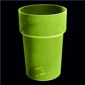 UV-reaktiva Ölglas i Hårdplast, 4-pack - Gul UV Neon Ölglas - 4-pack Gul