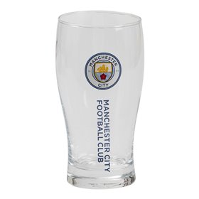 Manchester City Ölglas med Klubbemblem och Namn Ölglas Manchester City