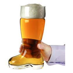 Stor Ölstövel i Glas - 1,3 liter för Festliga Utmaningar Ölstövel 1,3 liter