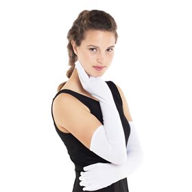 Kunglig Elegans Vita Lyxhandskar - One Size Kunglig Elegans Vita Lyxhandskar - One Size