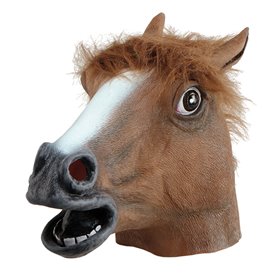 Hästhuvud Fullstorlek Gummimask - Universell Passform Hästhuvud Fullstorlek Gummimask - Universell Passform