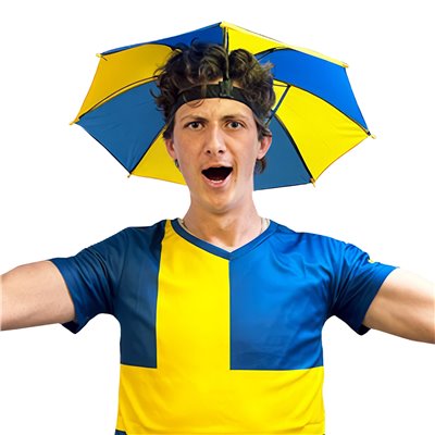 Paraplyhatt Blå/Gul - One size