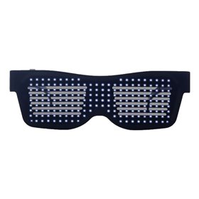 BlitzBlink LED Bluetooth Festglasögon - Vit BlitzBlink LED Bluetooth Festglasögon - Vit