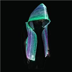 Luminous Fiber-LED Festival Hoodie - Small Fiberoptisk LED Hoodie - Small